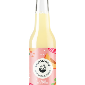 Limonade pêche rhubarbe bio (33cl)